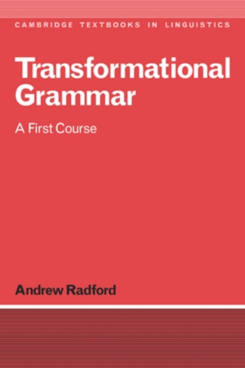 Cover image for book Transformational Grammar