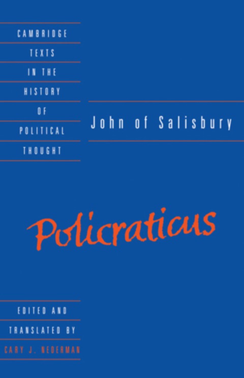 Cover image for book John of Salisbury: Policraticus