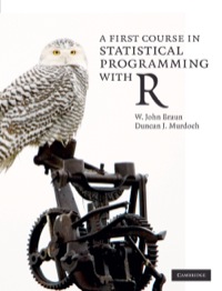 Cover image: A First Course in Statistical Programming with R 1st edition 9780521694247