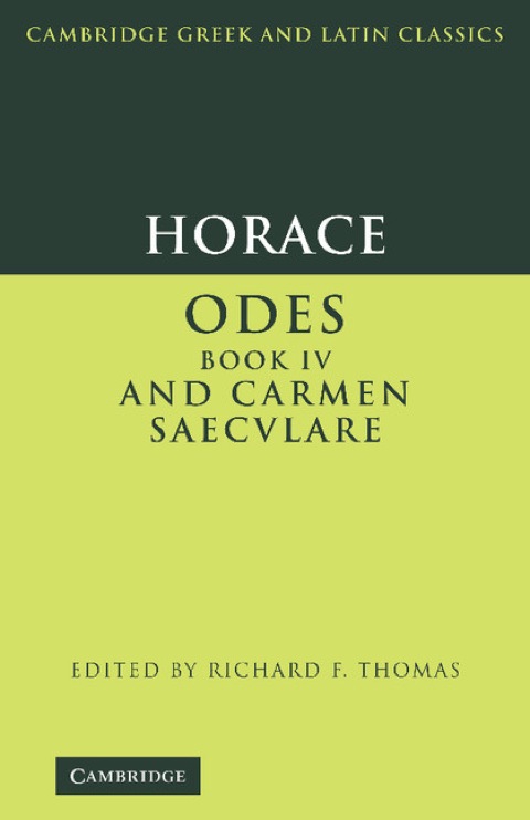 Cover image for book Horace: Odes IV and Carmen Saeculare
