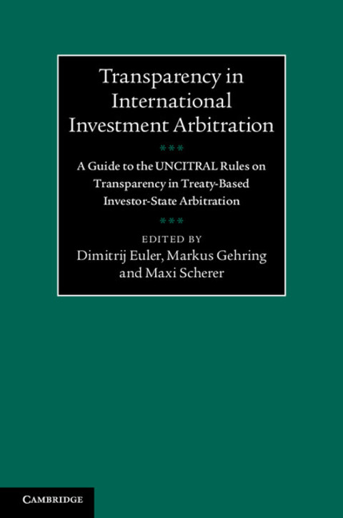 Cover image for book Transparency in International Investment Arbitration