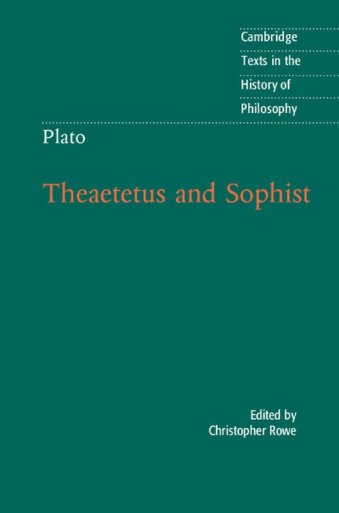Cover image for book Plato: Theaetetus and Sophist