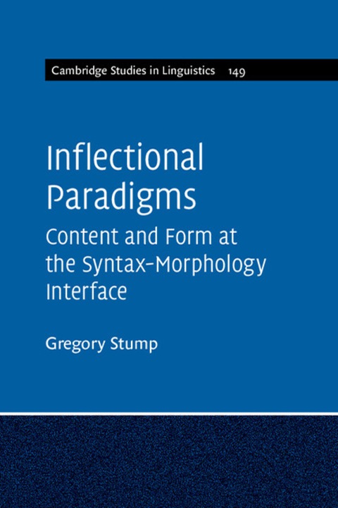 Cover image for book Inflectional Paradigms