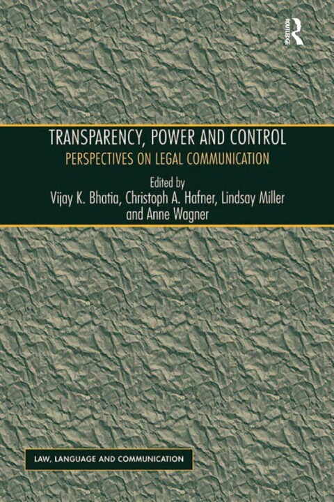 Cover image for book Transparency, Power, and Control