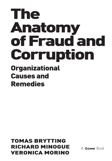 Cover image for book The Anatomy of Fraud and Corruption