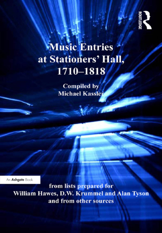 Music Entries at Stationers' Hall, 1710–1818