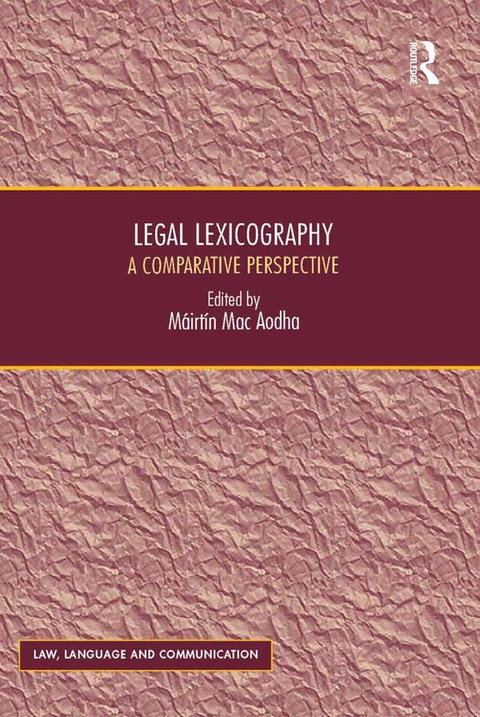 Cover image for book Legal Lexicography