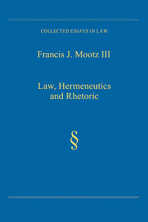 Cover image for book Law, Hermeneutics and Rhetoric