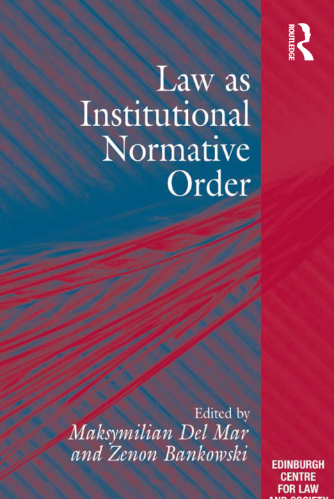 Cover image for book Law as Institutional Normative Order