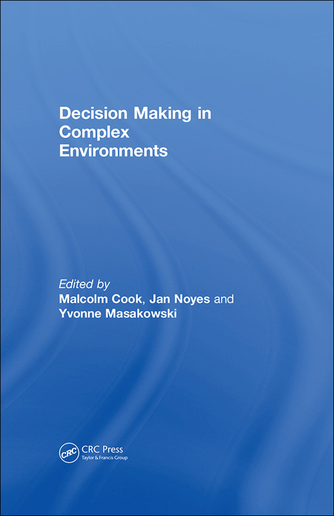 Cover image for book Decision Making in Complex Environments