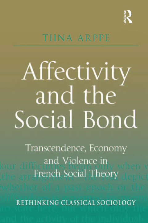 Cover image for book Affectivity and the Social Bond