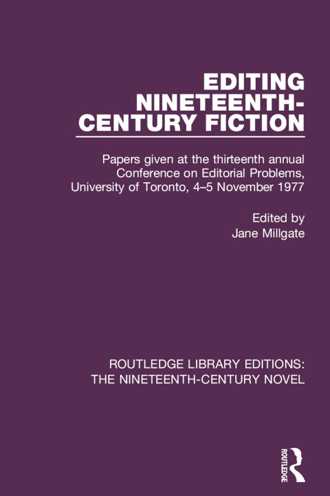 Cover image for book Editing Nineteenth-Century Fiction