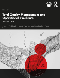 Imagen de portada: Total Quality Management and Operational Excellence 5th edition 9781138673410