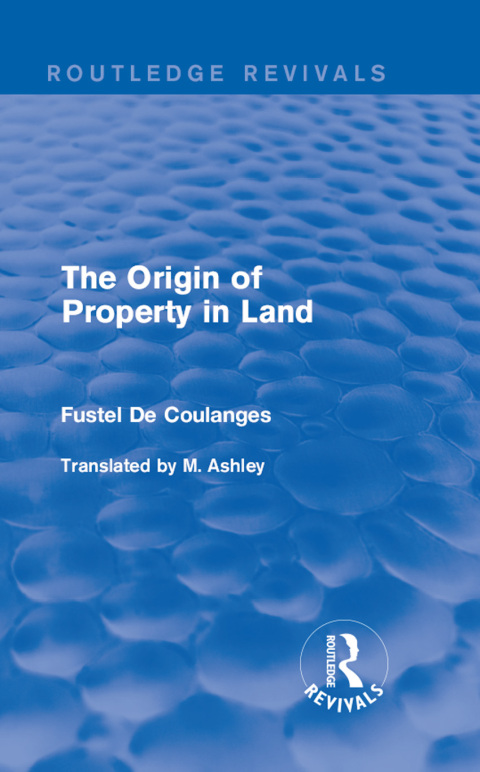 Cover image for book The Origin of Property in Land