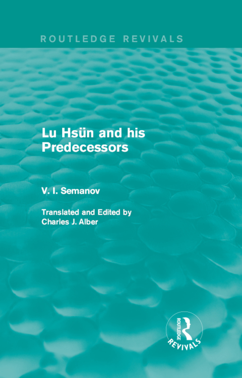 Cover image for book Lu Hsün and his Predecessors