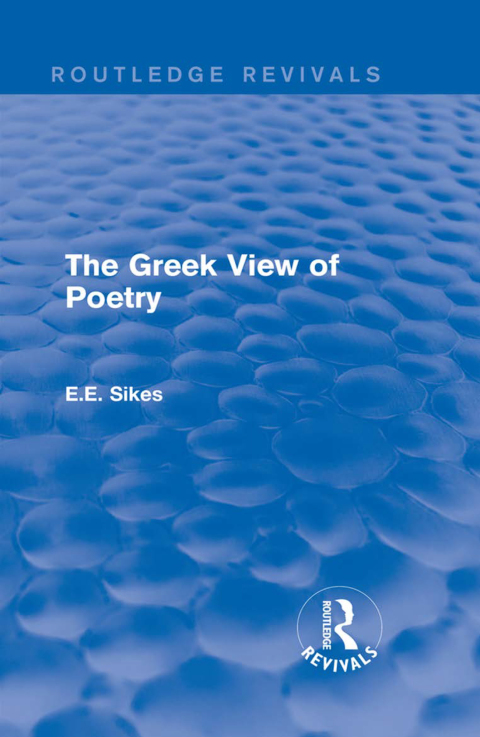 Cover image for book The Greek View of Poetry