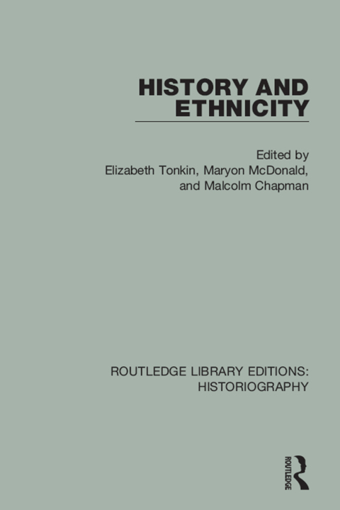 Cover image for book History and Ethnicity