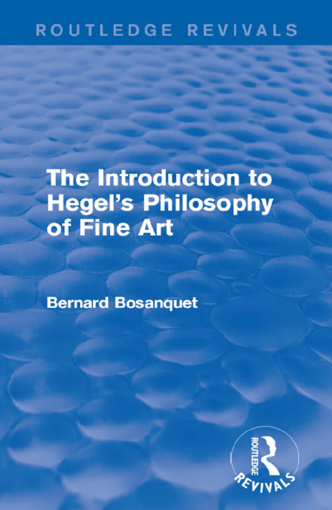 Cover image for book The Introduction to Hegel's Philosophy of Fine Art