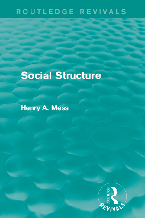 Cover image for book Social Structure