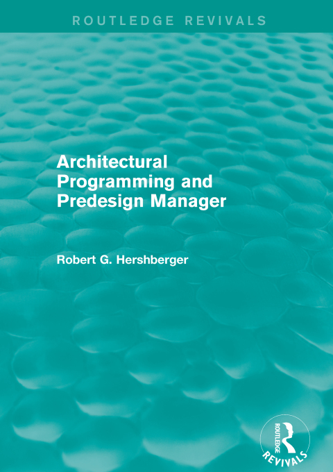 Cover image for book Architectural Programming and Predesign Manager