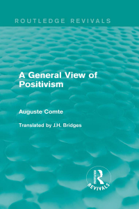 Cover image: A General View of Positivism 1st edition 9781138183520