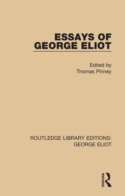 Cover image for book Essays of George Eliot