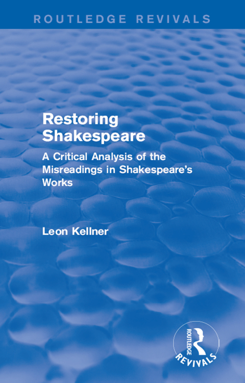 Cover image for book Restoring Shakespeare