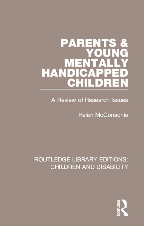 Cover image for book Parents and Young Mentally Handicapped Children