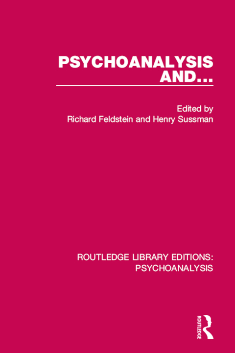 Cover image for book Psychoanalysis and ...