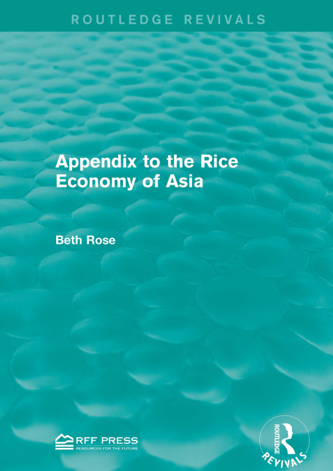 Cover image for book Appendix to the Rice Economy of Asia