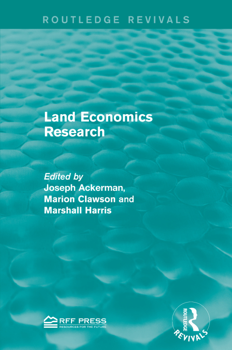 Cover image for book Land Economics Research