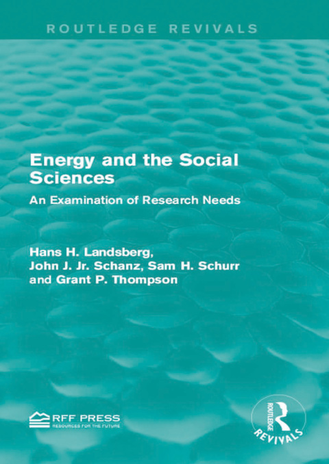 Energy and the Social Sciences 
