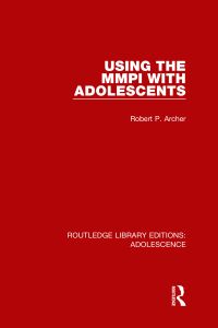 Titelbild: Using the MMPI with Adolescents 1st edition 9781138951617