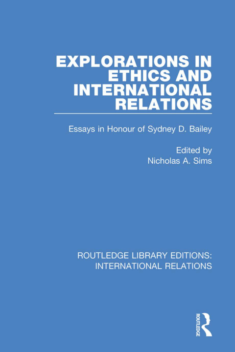 Cover image for book Explorations in Ethics and International Relations
