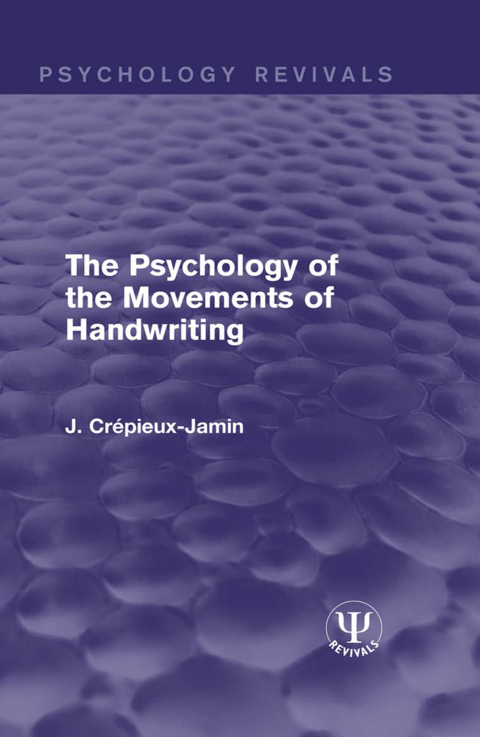 Cover image for book The Psychology of the Movements of Handwriting
