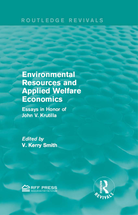 Environmental Resources and Applied Welfare Economics 
