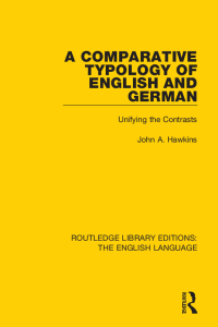 Titelbild: A Comparative Typology of English and German 1st edition 9781138919174