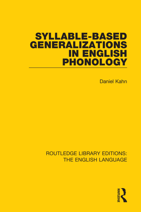 Cover image for book Syllable-Based Generalizations in English Phonology