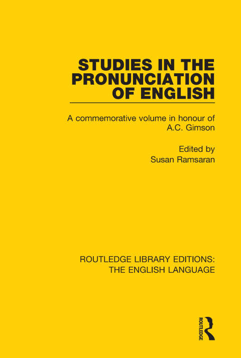 Cover image for book Studies in the Pronunciation of English