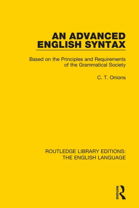 Cover image for book An Advanced English Syntax