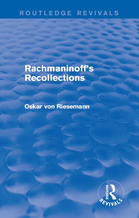 Cover image for book Rachmaninoff's Recollections