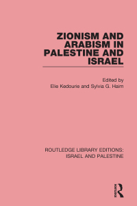 Cover image: Zionism and Arabism in Palestine and Israel (RLE Israel and Palestine) 1st edition 9781138905177