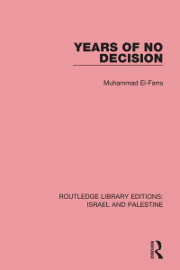 Cover image: Years of No Decision 1st edition 9781138907287