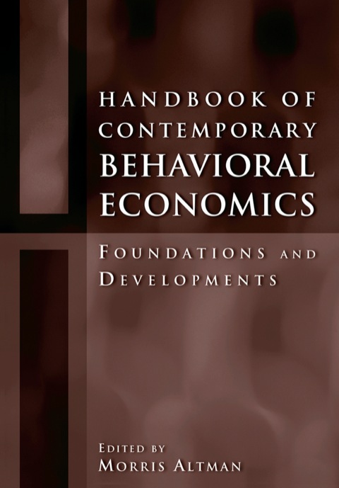 Cover image for book Handbook of Contemporary Behavioral Economics