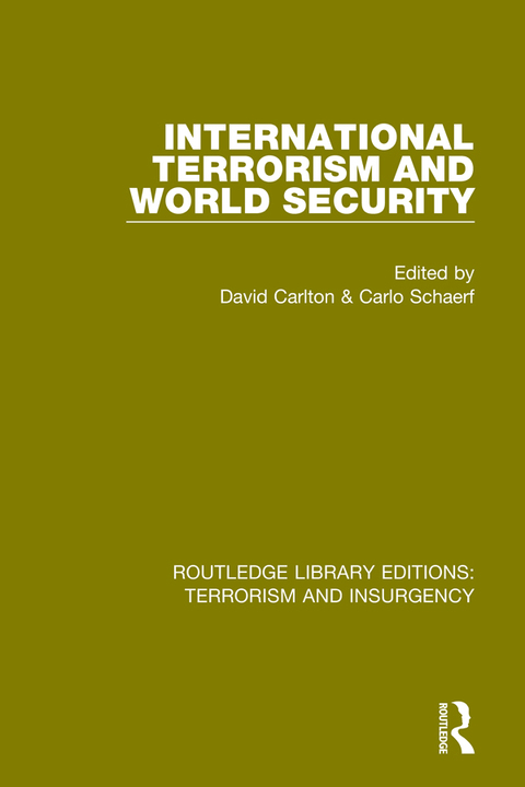 Cover image for book International Terrorism and World Security