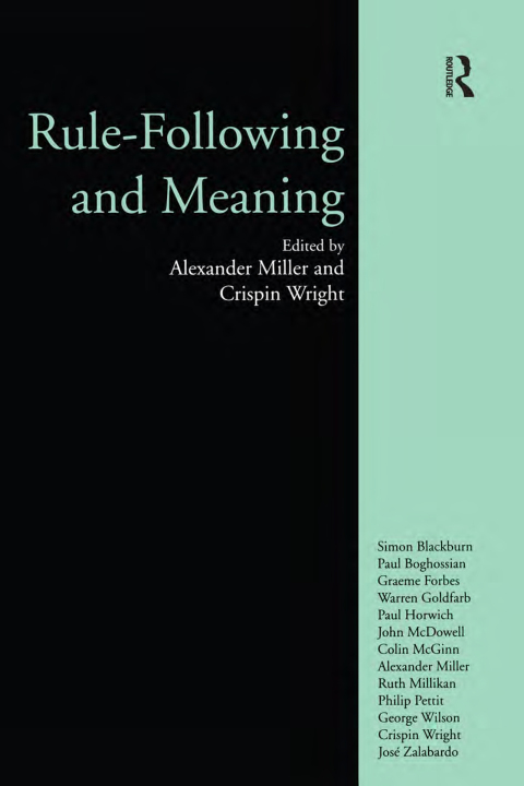 Cover image for book Rule-following and Meaning