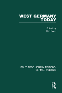 Cover image: West Germany Today (RLE: German Politics) 1st edition 9781138847699