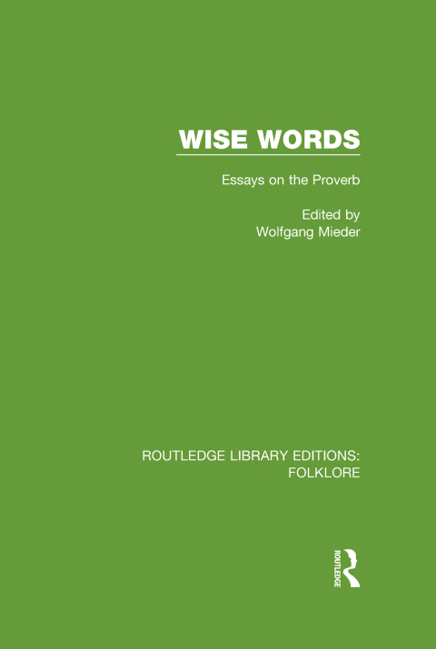 Cover image for book Wise Words (RLE Folklore)