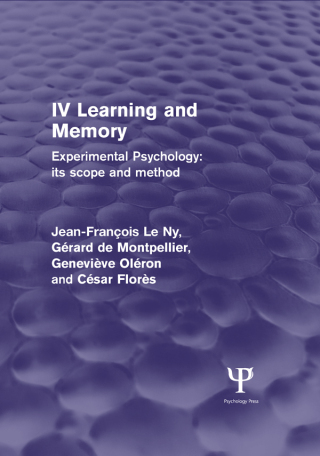 Experimental Psychology Its Scope and Method: Volume IV (Psychology Revivals)