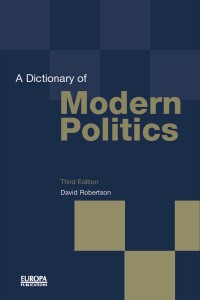 Cover image: A Dictionary of Modern Politics 1st edition 9781857430936